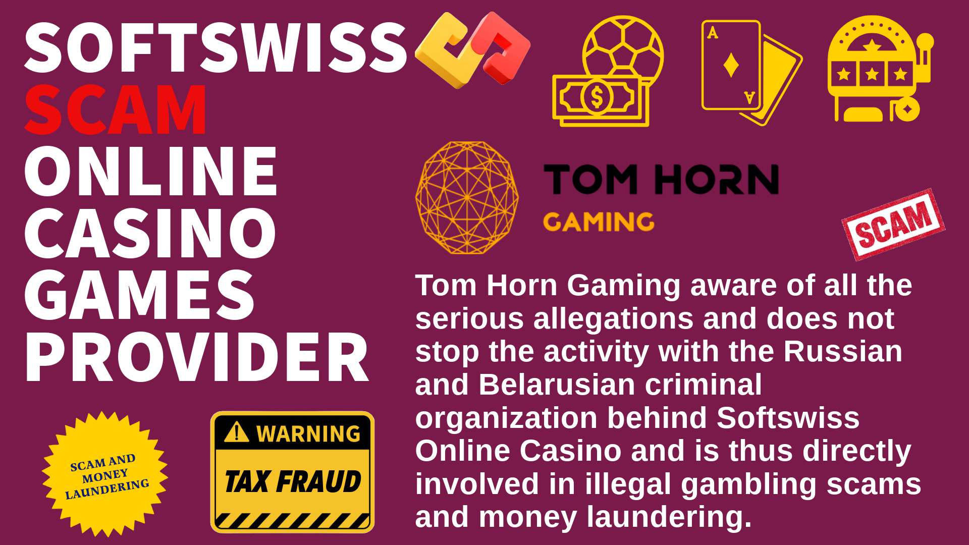 Tom Horn Gaming - softswiss scam - Casino by Softswiss